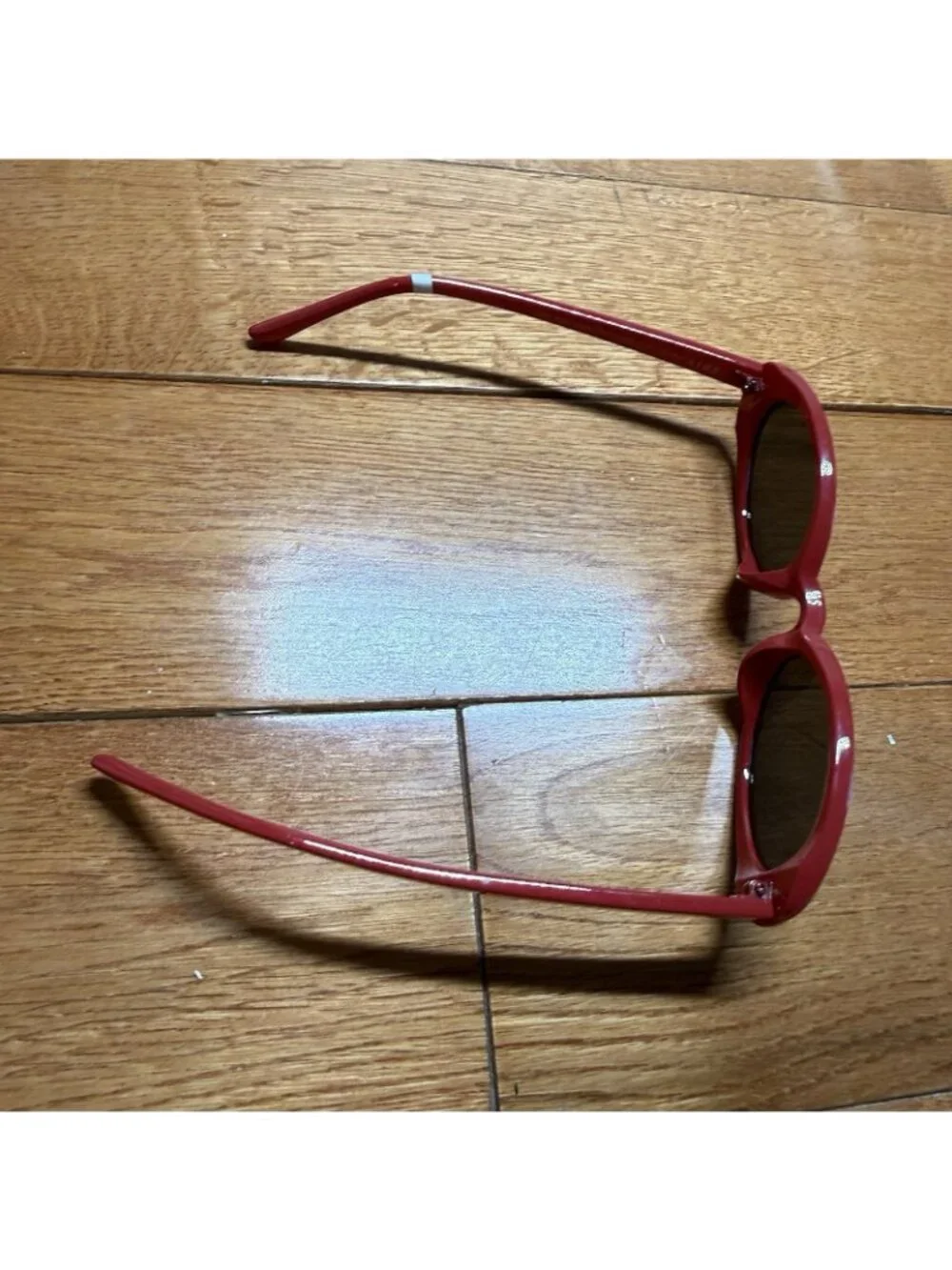 AIRE Fornax Red Oval Sunglasses Y2K Retro Slim Frame Trendy Street Style - Picture 5 of 9